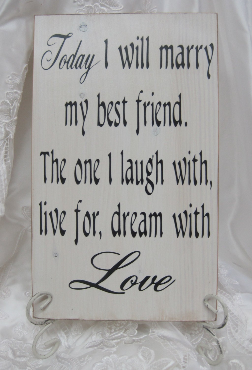 Rustic Wedding Sign Today Marry my Best Friend Ceremony Reception Table Decoration