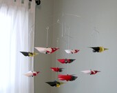 Crib Mobile / Baby Mobile / Nursery Mobile / Red, Yellow, Black and White : Sock Monkey