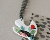 Garden Variety Bird -  Porcelain Necklace