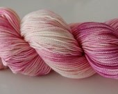 Magnolia--Pink Dark Berry Cream 2 ply Merino Sock Yarn