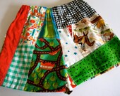 Child's patch-work shorts, cow-b'y style.