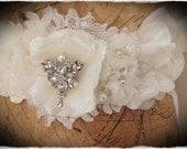 Embellished Ivory Bridal Sash Belt