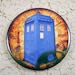 Steampunk Tardis, Dr. Who Pocket Mirror