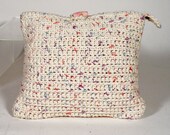 SALE Crocheted Cotton Drawstring Market Bag in a Pouch