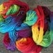 Rainbow Yarn / Waldorf Doll Hair / 153 yds Yarn Handspun Handpainted Yarn/Soft yarn for knitting and crochet
