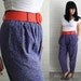 Vintage 1980s Purple Floral Harem Pants sz Medium