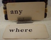 Vintage Flash Cards - Any Where - Paper Ephemera