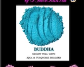 Buddha - Bright Teal with Aqua Shimmer Mineral Eye Shadow 10g jar