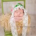 Handmade Newborn Baby Girls Bonnet - Fall Colors