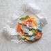 Spring Day - READY TO SHIP  Newborn Size Handmade Fabric Flower Headand, Orange