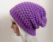 MADE TO ORDER - Puff Stitch Slouchy Beanie
