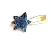 Blue Drusy Shooting Star Cocktail Ring