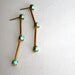 SALE: Hinged Turquoise and Brass Earrings made from Vintage Components