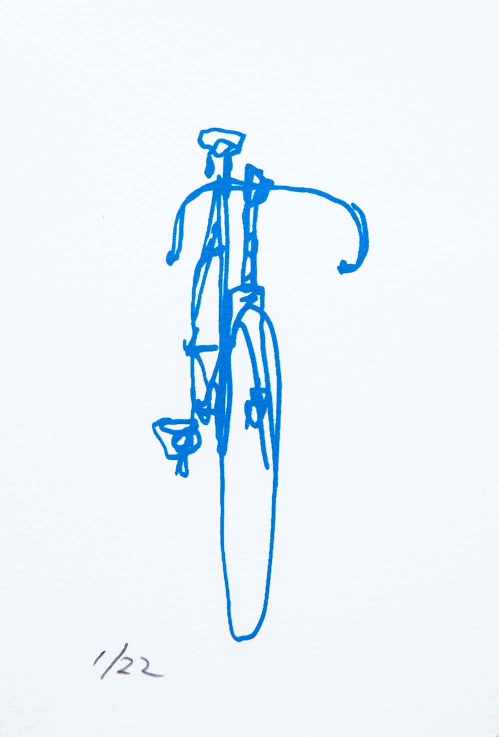 Bike Art Print - Classic Frejus Track Bicycle - Blue