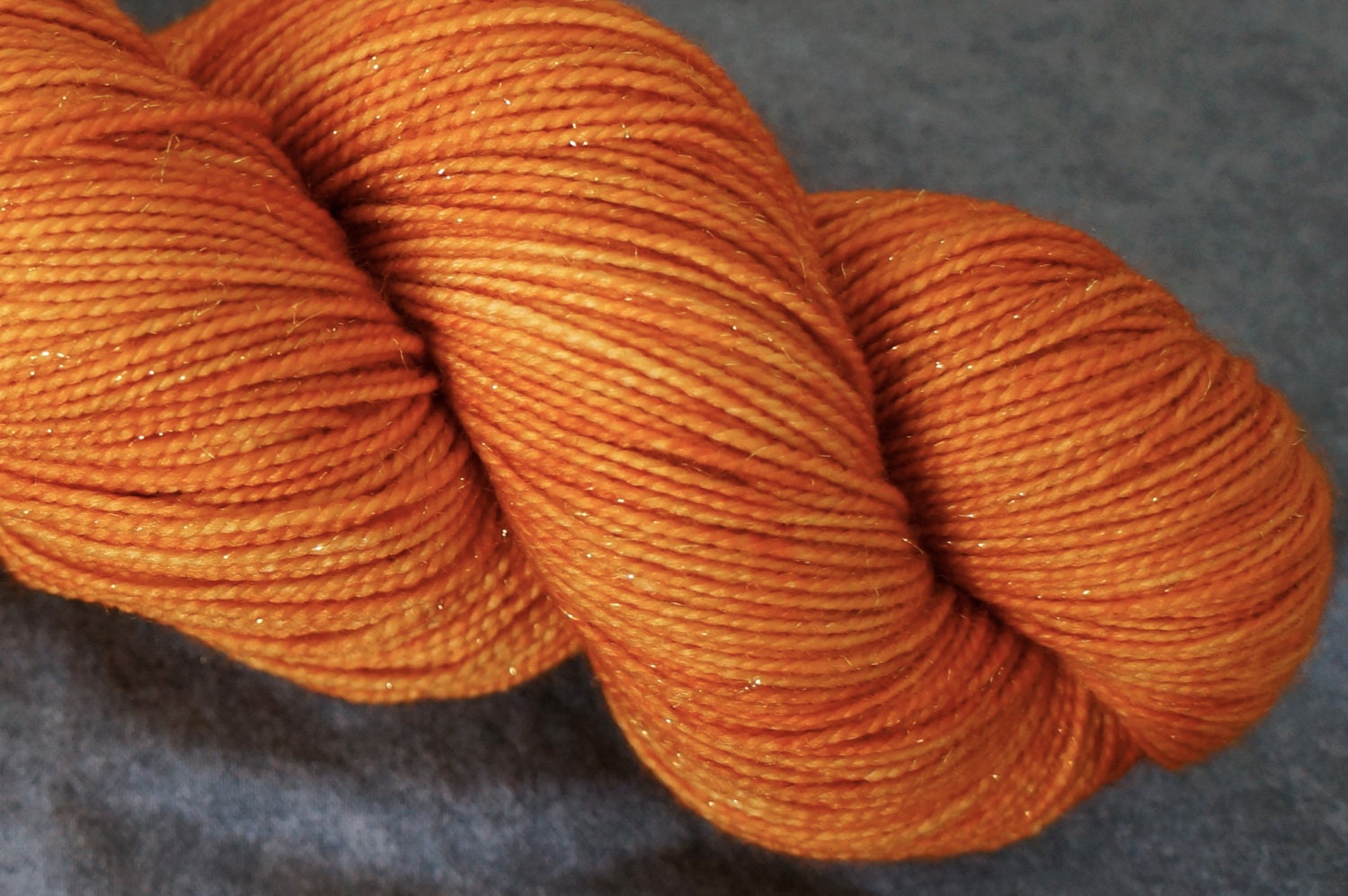 Sparkle Sock Yarn - Merino/Nylon/Stellina - 438 yds - Pumpkin