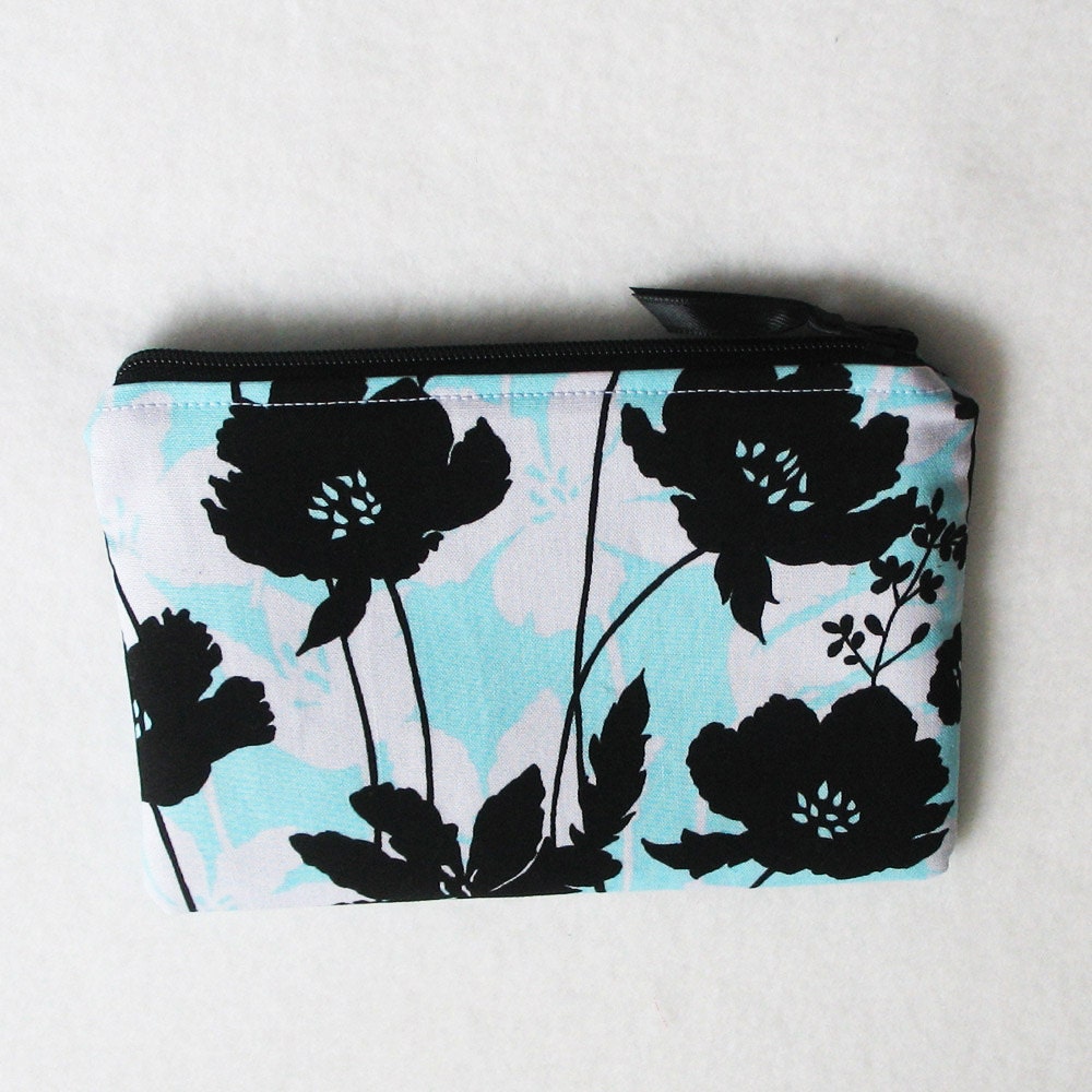 Zipster Pouch - Morning Mist - Wild Flowers