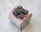 Eco Friendly Cuff Bracelet - Repurposed Vintage