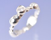 Bubbles. Diamond 9k gold Engagement Ring. (red, white or yellow gold)