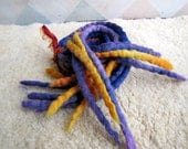Pixie Sticks - Shorties - Handmade Felted Wool Double Ended Dread Falls