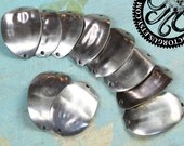 10 Piece Curved Sterling Silver Plated Spoon Bracelet Parts Assortment - With Holes - For Metal Stamping Projects - Make Silverware Jewelry