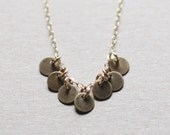heartbeats - gold and brass necklace by elephantine