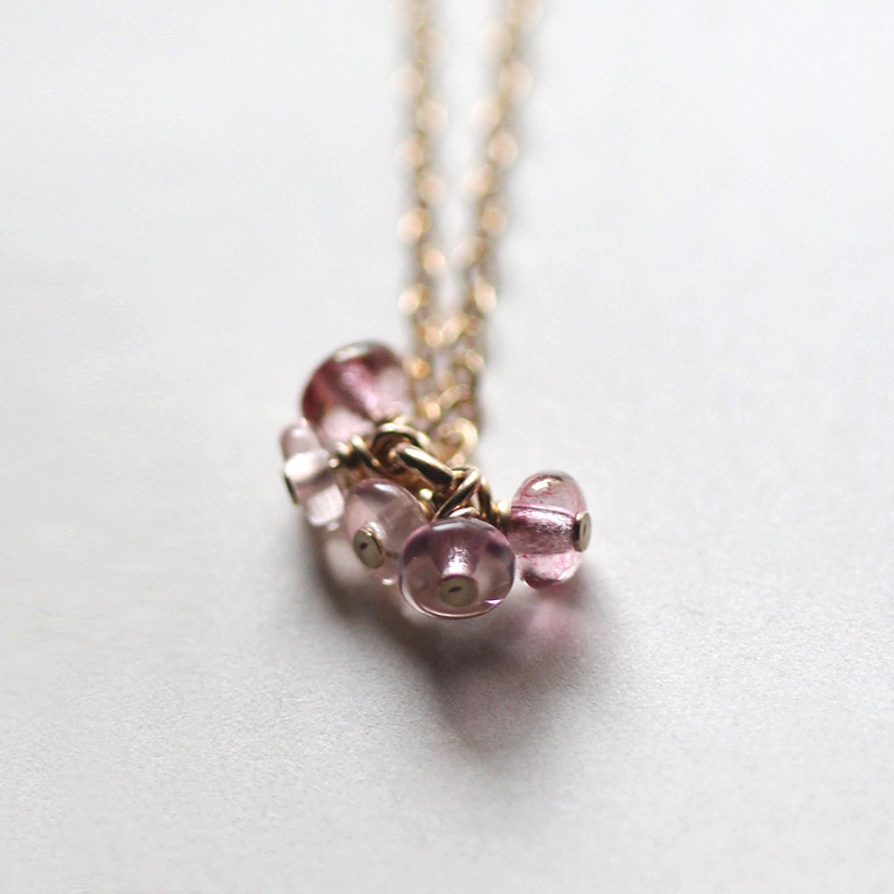 love story - tiny beaded necklace by elephantine