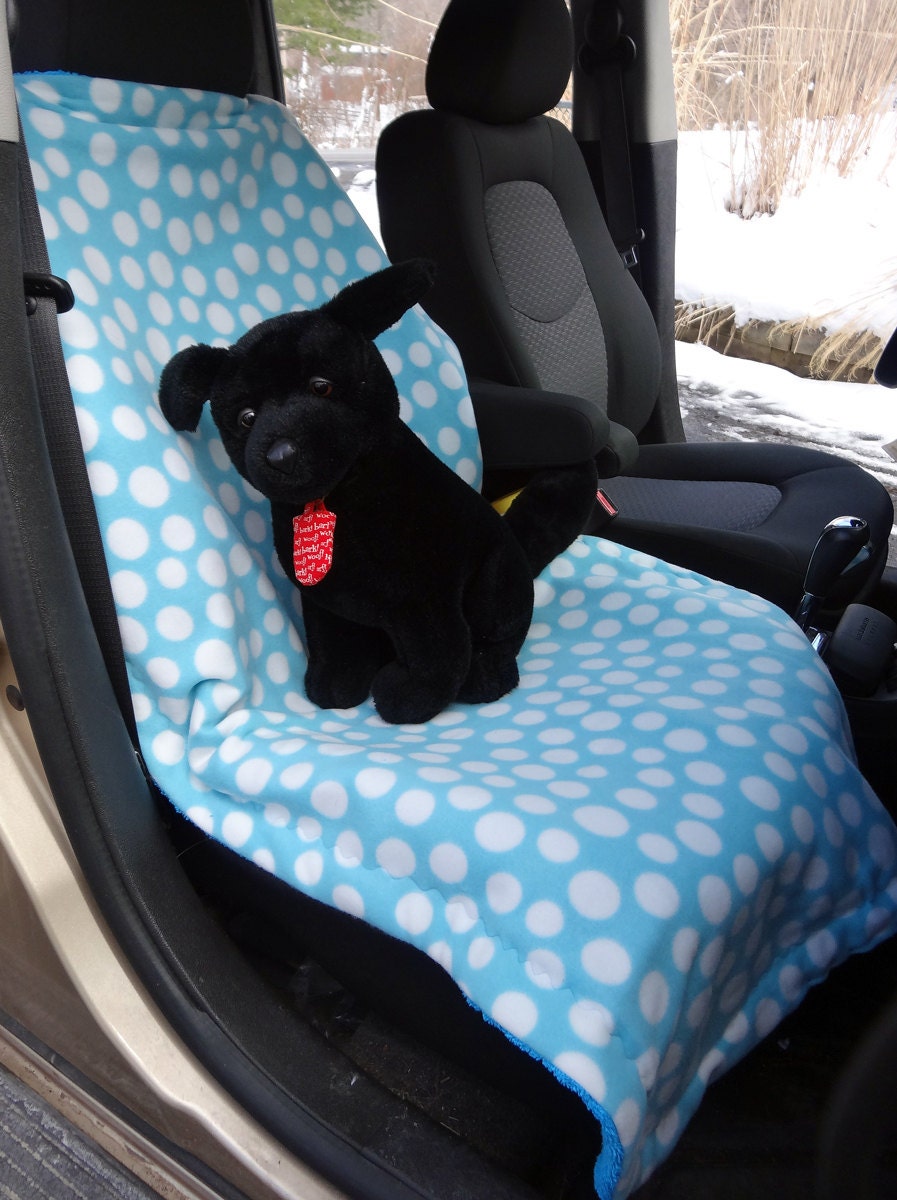 Blue Polka Dot Go For A Ride pet car seat covers
