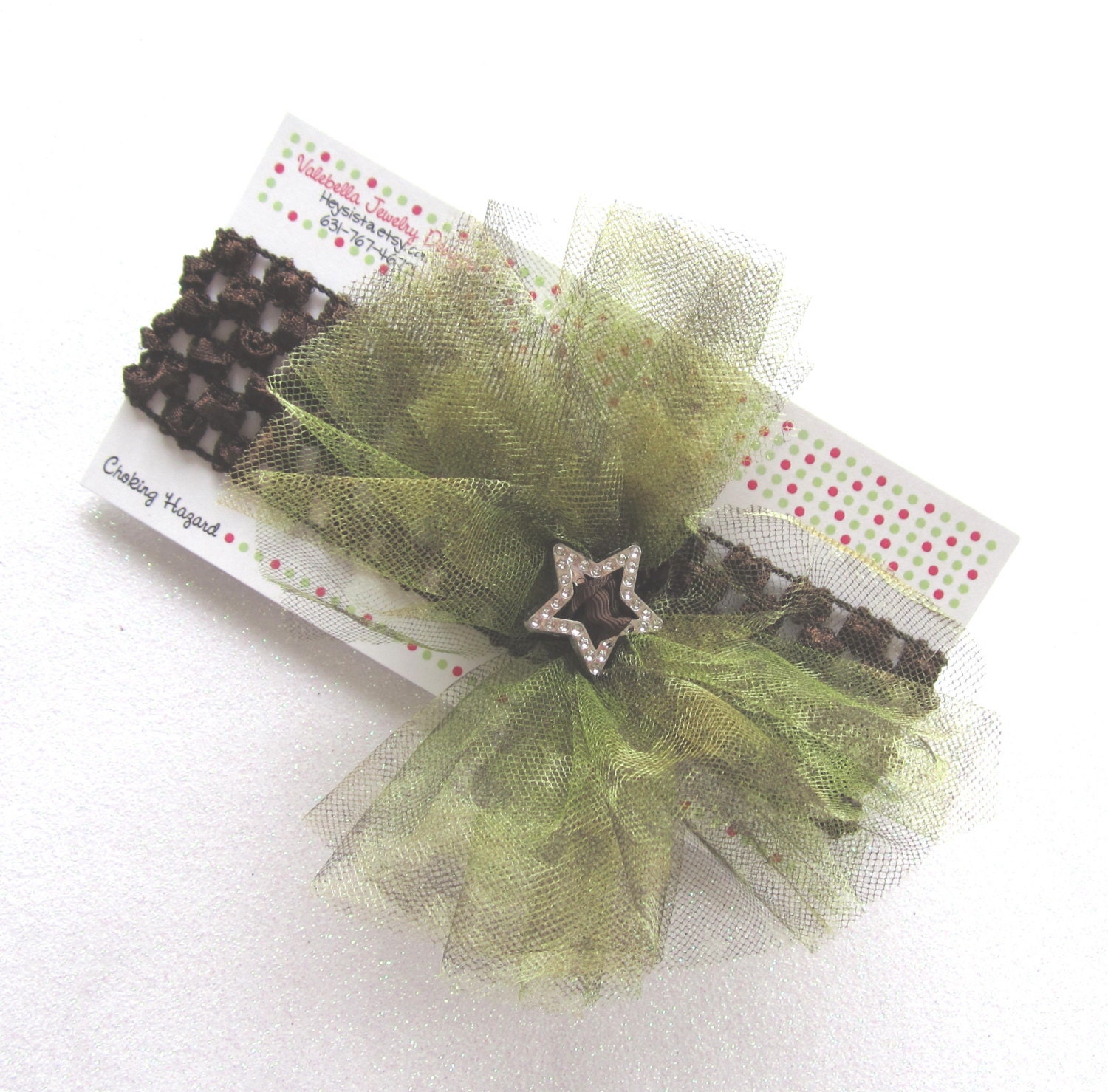 Camoflage Ballerina Pouf headband (Diva Wear Collection) one size fits all newborn to adult