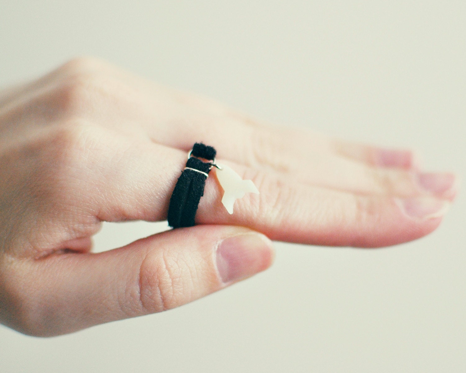 Glow in the Dark Spaceship Charm Ring - Choose Your Color