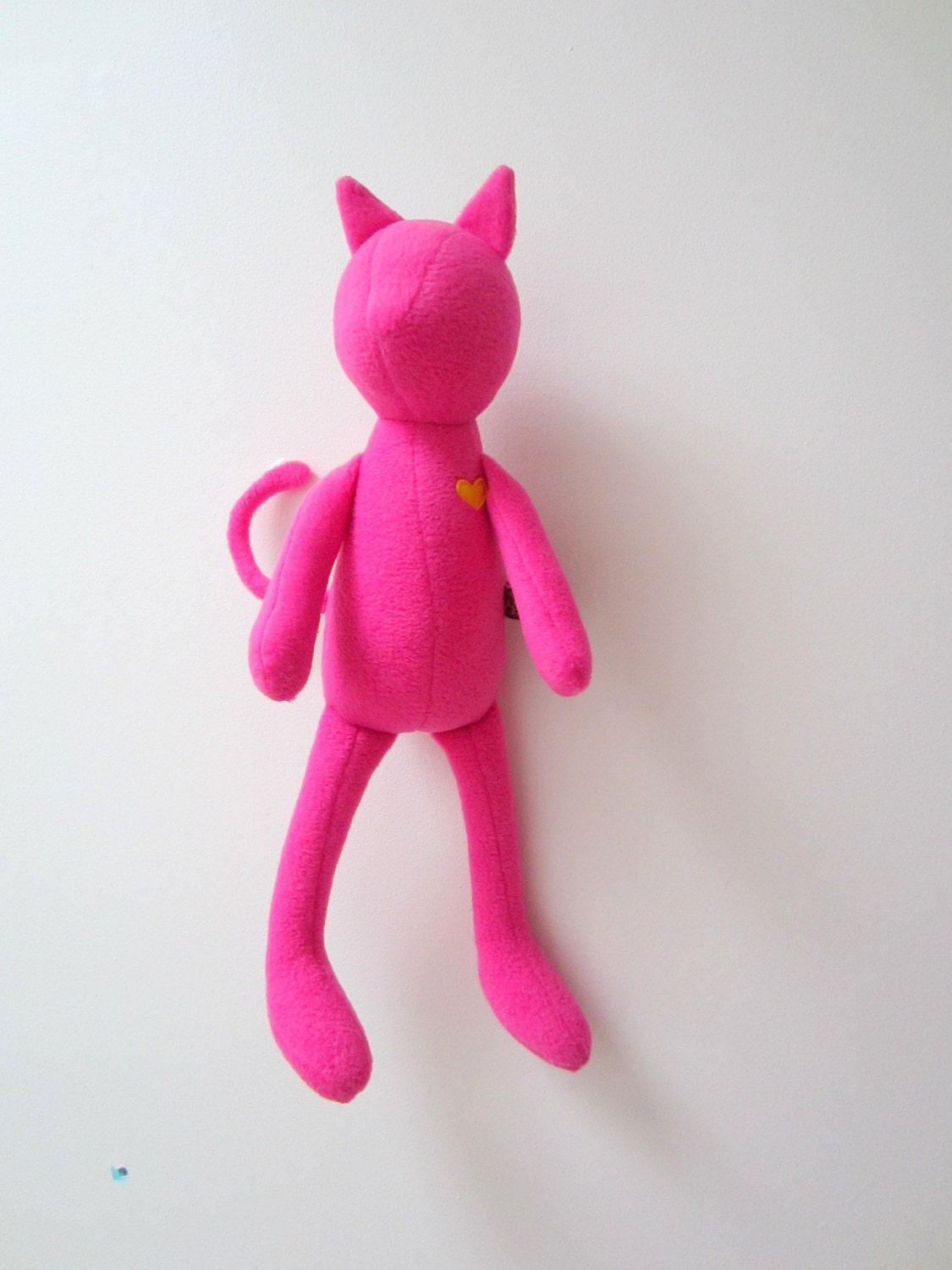 Cat doll Neon pink soft fleece heirloom baby girl kids toddler Eco Friendly bubynoa Best Friend