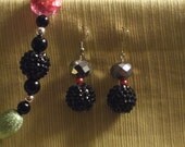 Pink-Green-Black-Silver-Beads-LONG and short-Necklace-Earrings-High Fashion-Statement-Costume Jewelry Set-"ALL SORTS"