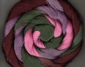 Cotton Crochet Thread Hand Dyed Size 10 pink olive rose brown Kipling