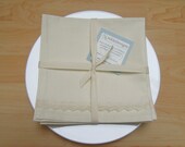 Organic Napkins with Lace, Table Linens, Hemp Cotton, Natural, 4