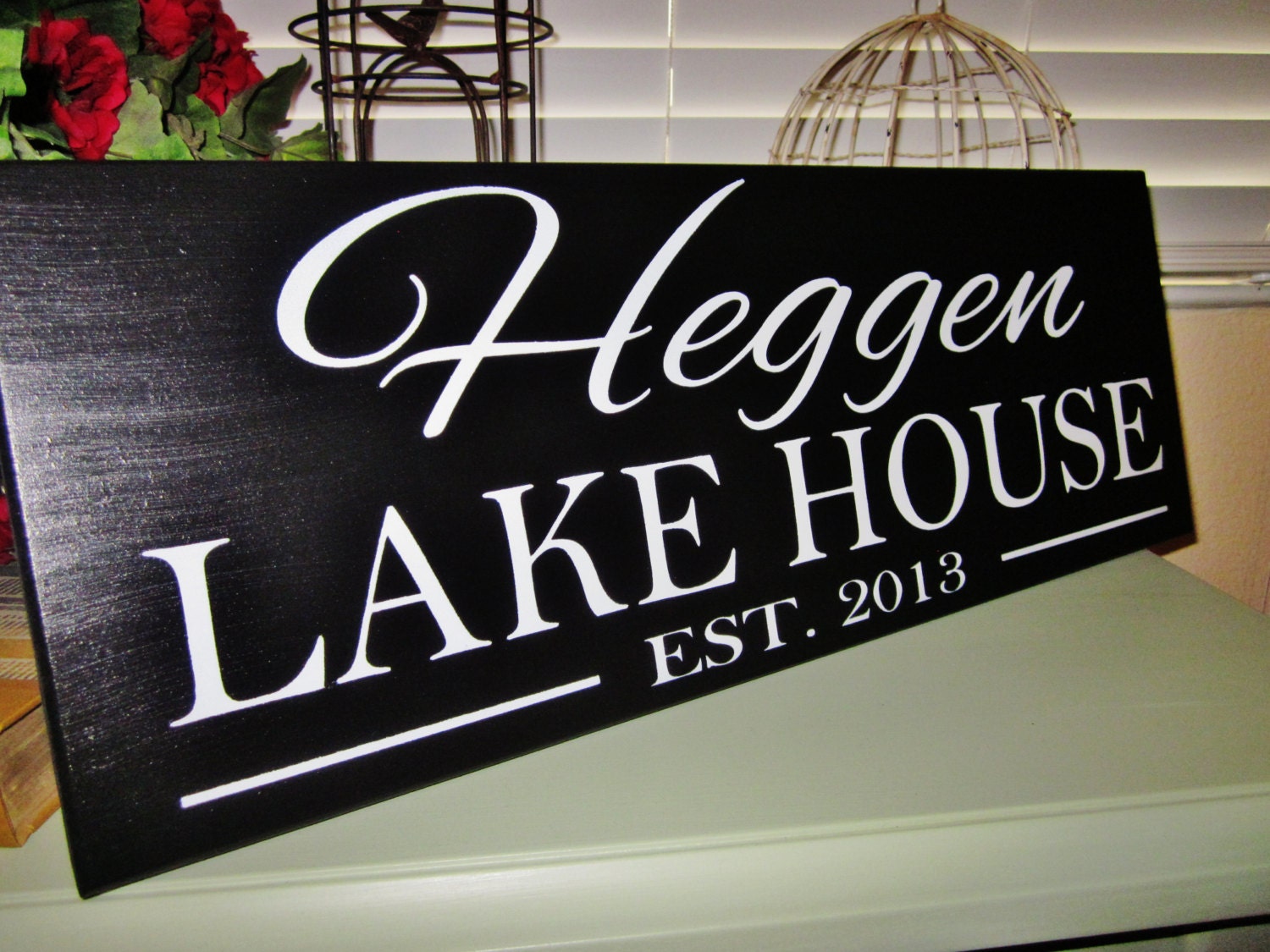 Custom Family Name Wood Sign Lake House Sign Cabin Sign Shore HouseThank you gift personalized Christmas Present