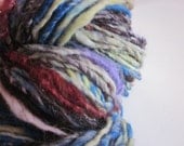 handspun art yarn ON BLUEBERRY HILL 2.6 oz  75 yds