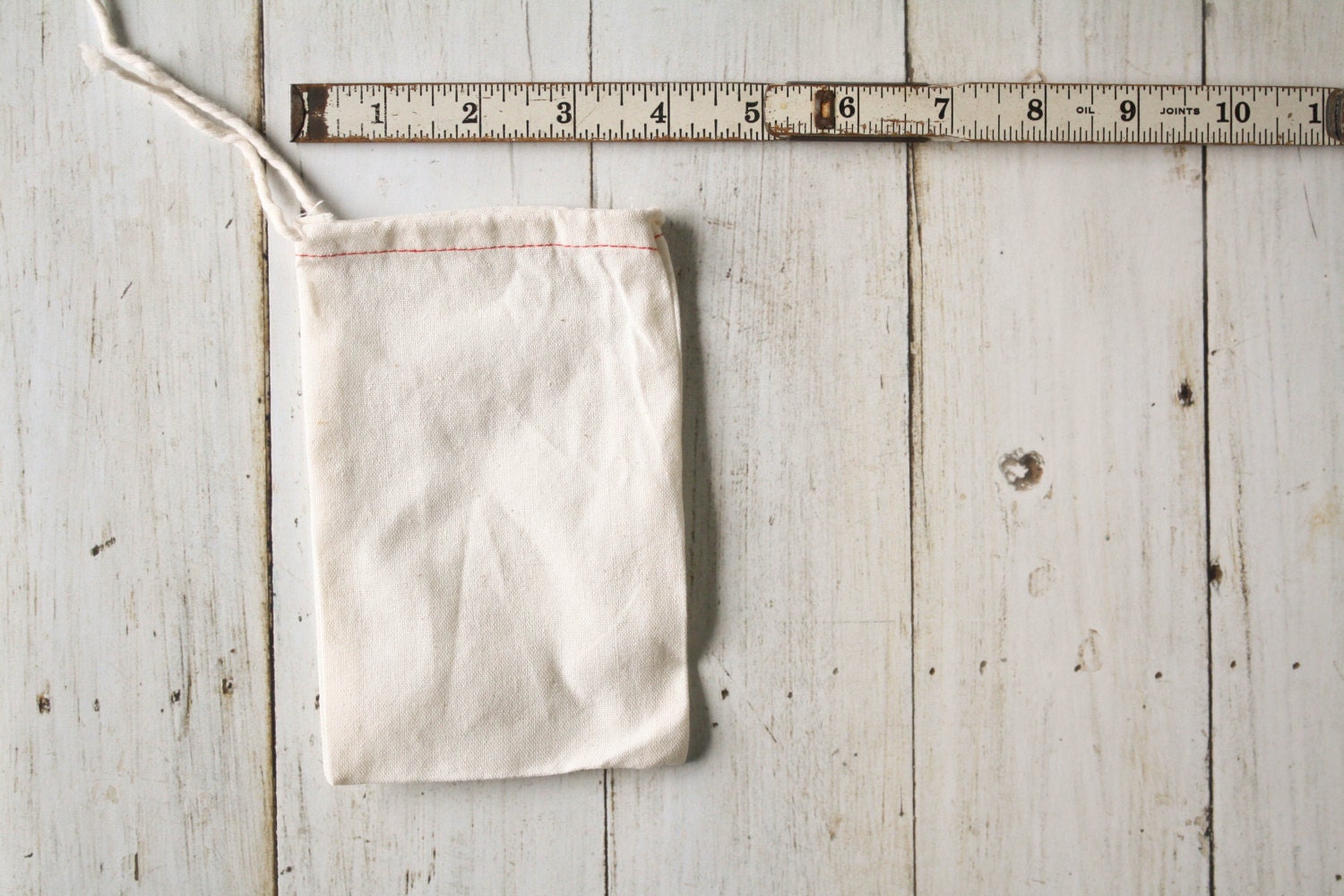 4x6 Cotton Drawstring Bags -  5 Bags