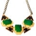 Emerald Green Drops Statement Necklace,Plexiglass Jewelry,Geometric Necklace,Lasercut Acrylic