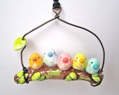 Five little birds necklace