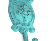 Shabby Cottage Chic Cast Iron Scroll Single Hook