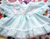 Green Dotted Swiss Dress 0-3 Months
