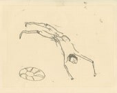 Swimmer Monoprint