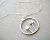 Sparkling Silver Poppy Necklace