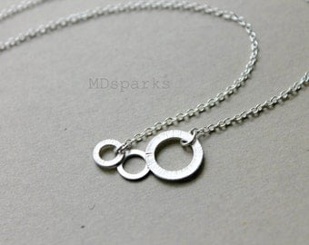 Silver Mother and Children Necklace