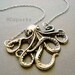 Silver Octopus Necklace sterling chain