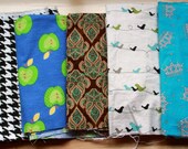 Baby infant boy girl toddler Waterproof Bib Customized crown houndstooth birds blue medallion Green Appple  SWAG
