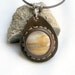 Stone and Leather Onyx Necklace / Pendant - an Aos Original Earth Medallion