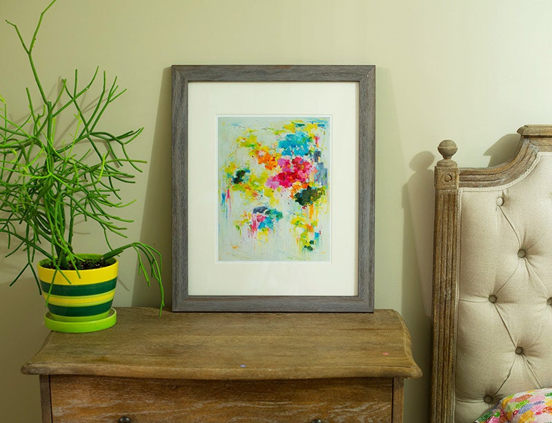 Fine Art Print -11x14 Archival Matted giclee print - abstract oil painting-home wall decor- wall art - mother's day gift