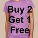 SALE Buy 2 Get 1 FREE girls ladies crew shirt silkscreen screenprint Alternative Apparel