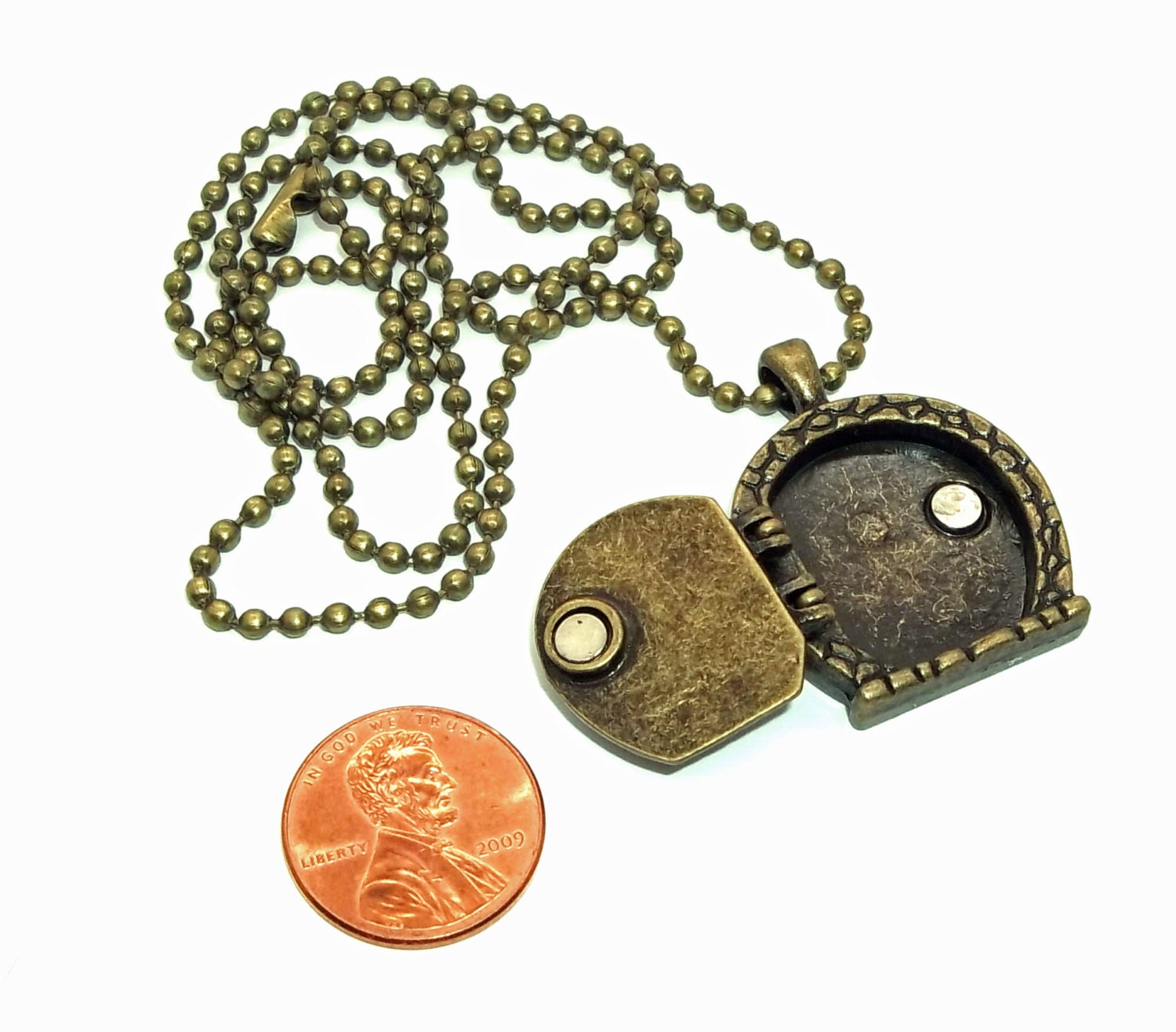 HOBBIT inspired Door, locket Necklace .. FREE Shipping US .. shire