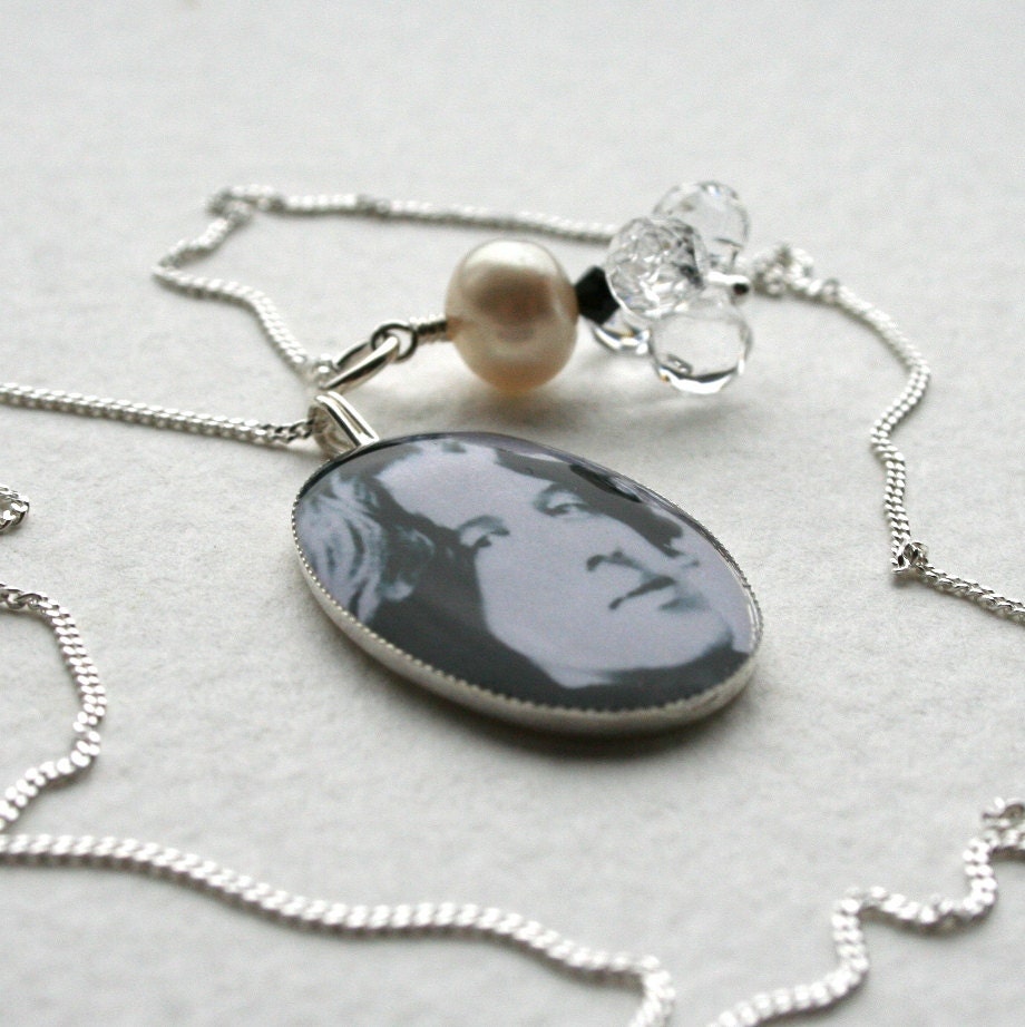 Oscar Wilde Sterling Silver Charm Necklace Memento Mori